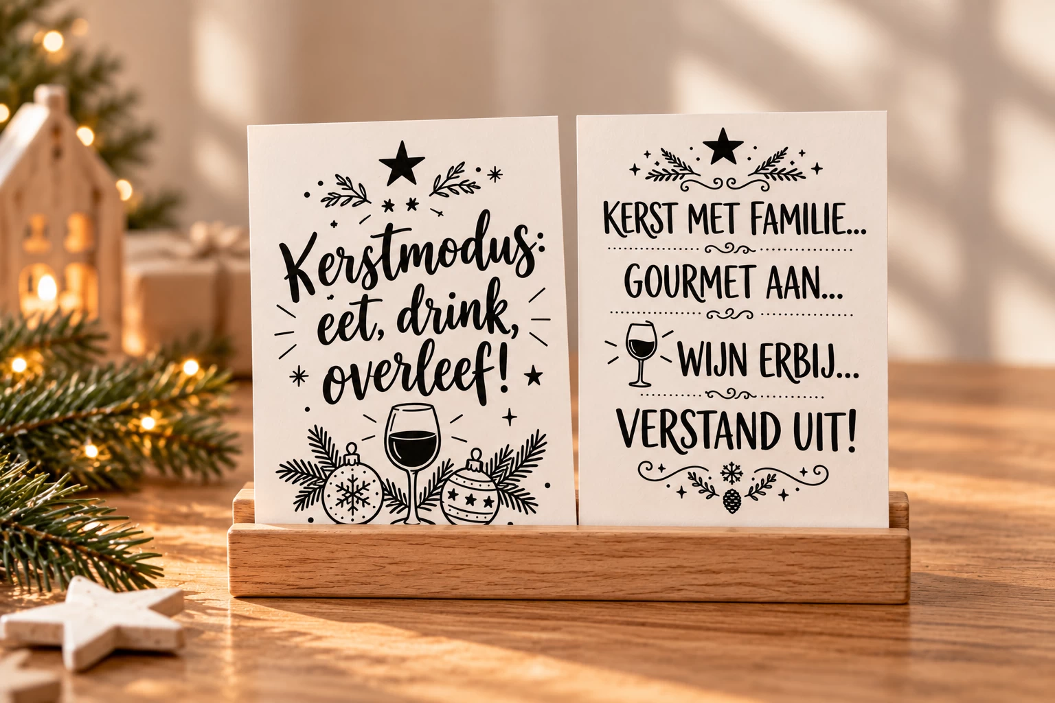 Koop originele kerstkaarten met grappige, feestelijke en zakelijke kerstteksten.
