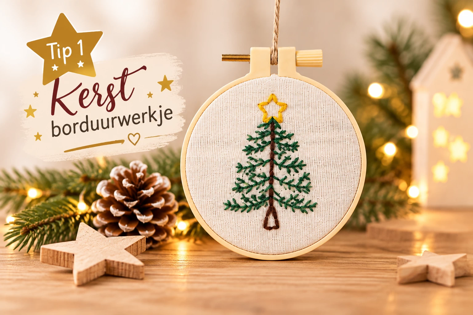 Kerst borduurwerkje met kerstboom – creatieve DIY tip voor Kerst