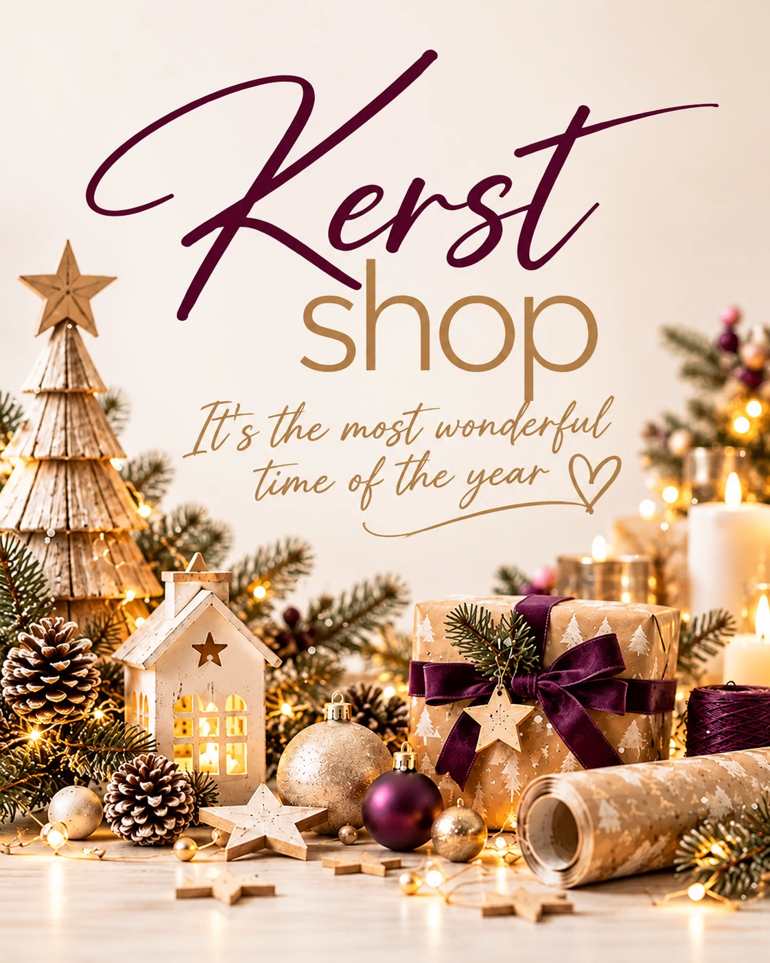Kom Kerst shoppen bij creaknutselen, hobbymaterialen, cadeaus, kaarten en knutselpakketten.
