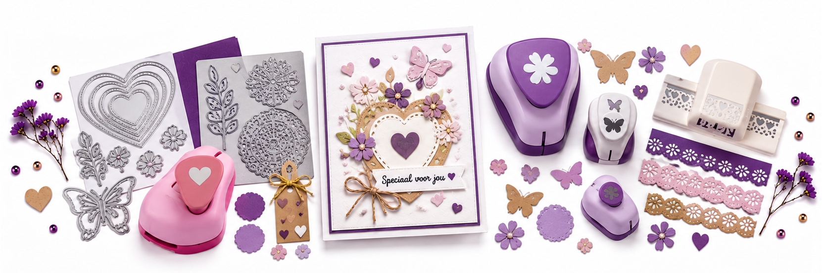 Koop ponsen, stansen en embossing mallen voor kaarten maken