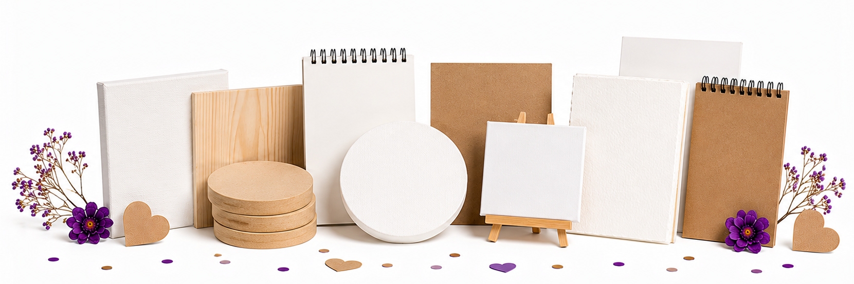 Koop ondergronden zoals canvaspanelen en hout voor schilderen hobby