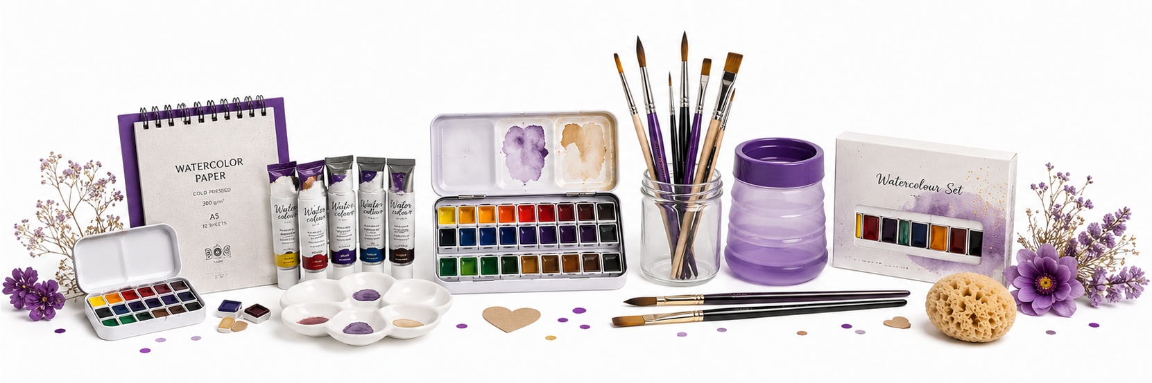 Koop schildermaterialen voor aquarellen, alles voor de mooiste aquarel schilderijen