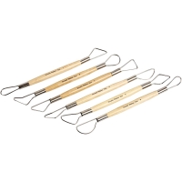Set klei gereedschap met ronde kanten - 6 stuks
