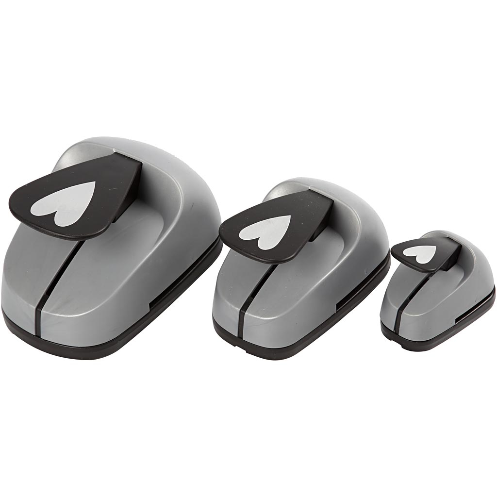 Ponsen set hart labels 25-75mm tot 240gr -  3 stuks