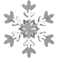 Ponsen set sneeuwvlokken 25-49-75mm tot 240gr - 3 stuks