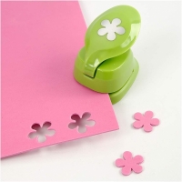Papier en foam ponsen hart vlinder bloem 25mm - 3 stuks