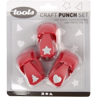 Ponsen set kerstboom, ster & hart 16 mm &ndash; 3 stuks