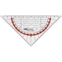 Transparante Kunststof Geodriehoek 16 x 8 cm &ndash; 1 Stuk