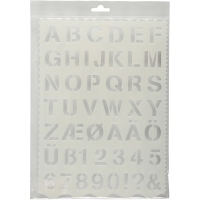 Sjabloon letters alfabet 2,5cm A4