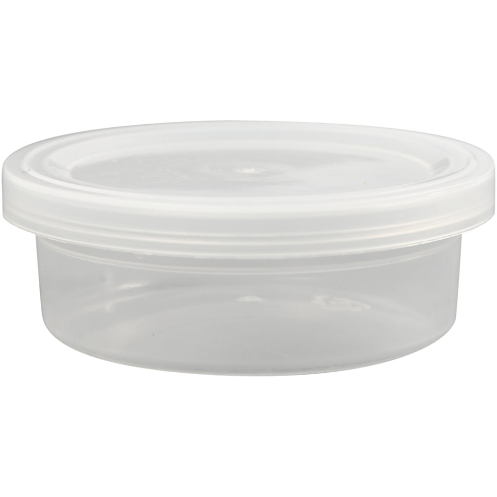 Kleine plastic bakjes met deksel  24x68mm 45ml - 20 stuks
