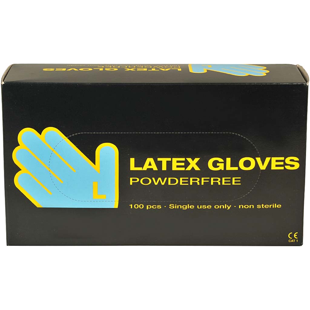 Latex wegwerp handschoenen maat L - 100 stuks