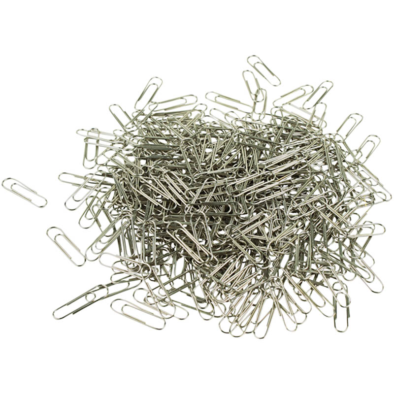 Basic paperclips zilver staal 28mm - 1000 stuks