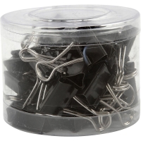 Zwarte Foldback Clips Metaal 19mm - 40 stuks