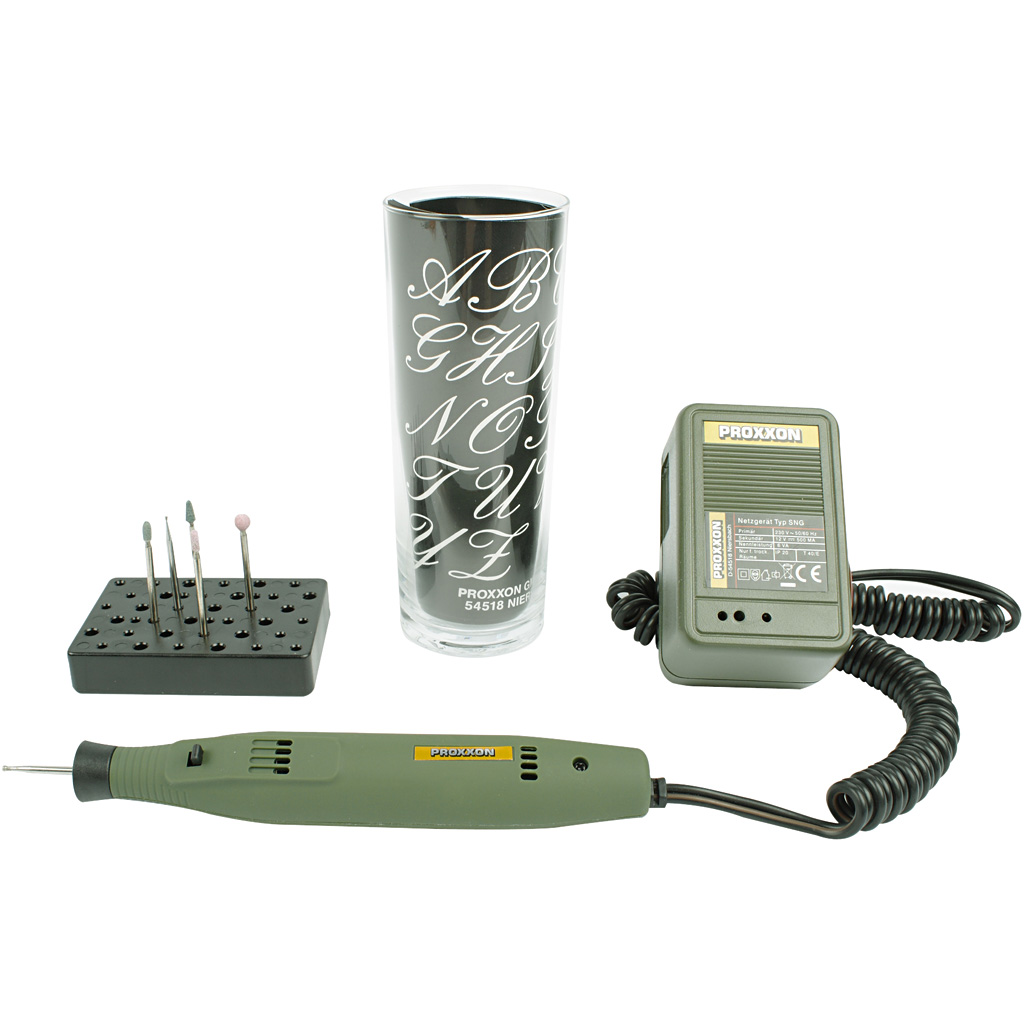 Glas graveren machine complete set in koffer