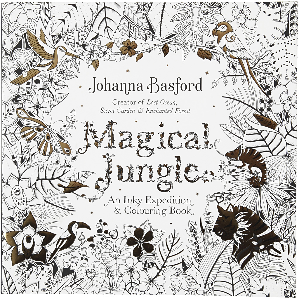 Kleurboek voor volwassenen 80 vel magical jungle 25x25cm