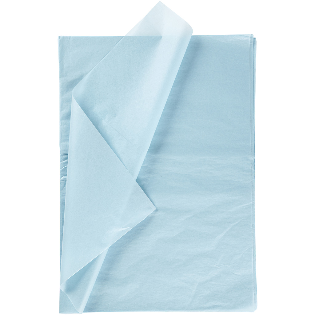 Tissue papier zijdevloei licht blauw 50x70cm 14gr 25 vellen