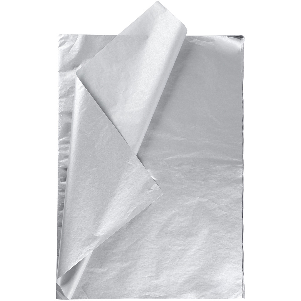 Tissue papier zijdevloei zilver 50x70cm 14gr 25 vellen