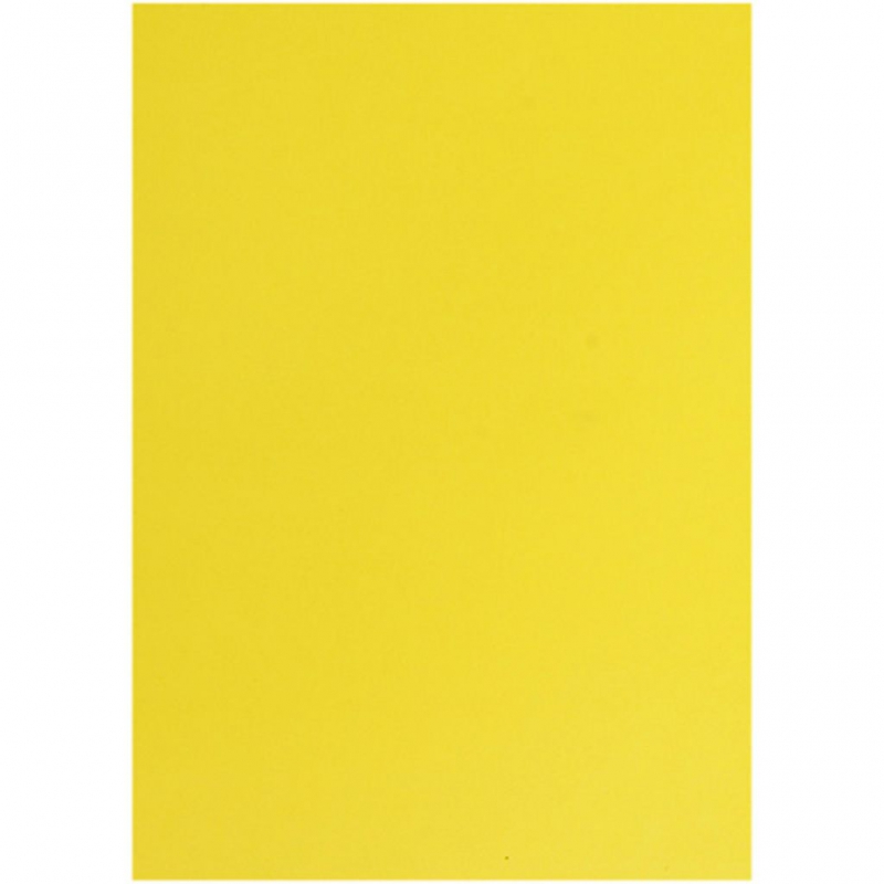 Glanzend glad knutsel papier geel 80gr 32x48cm - 25 vellen