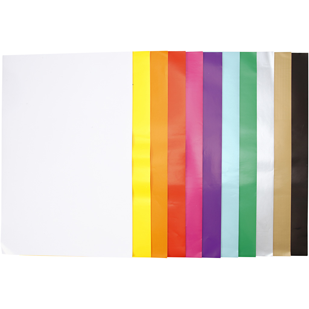 Glanspapier assortiment 11 kleuren 80gr 32x48cm - 275 vel