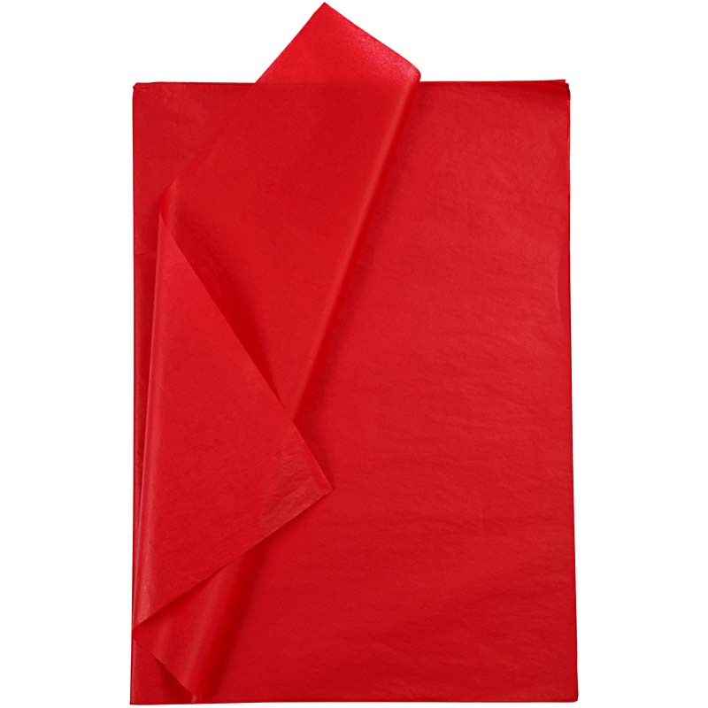Tissue papier zijdevloei rood 37x50cm 24gr 25 vellen