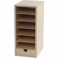 Houten kastje papier opberger A6 formaat 32x14x18cm - per stuk