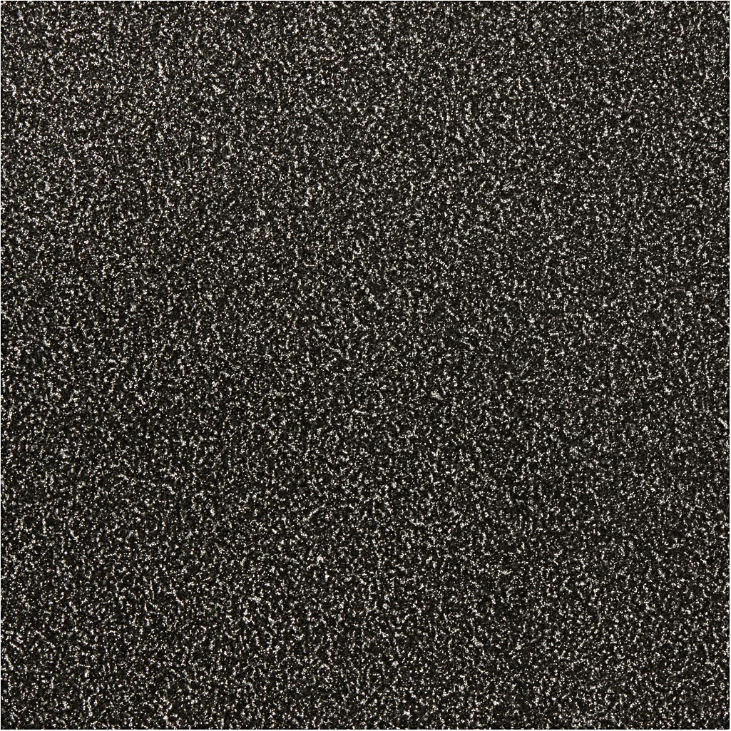 Plastic knutsel glitterfolie zwart 35cm - rol 2 meter