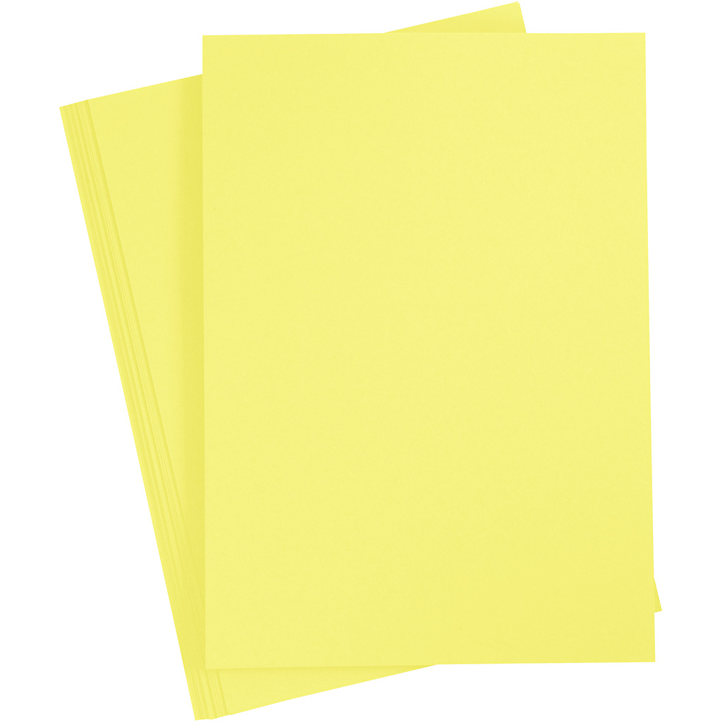 Knutsel basis karton licht geel 180gr A4 - 20 vellen