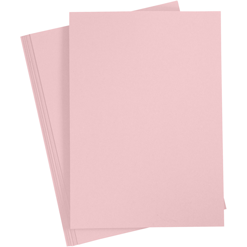Knutsel basis karton baby roze 180gr A4 - 20 vellen