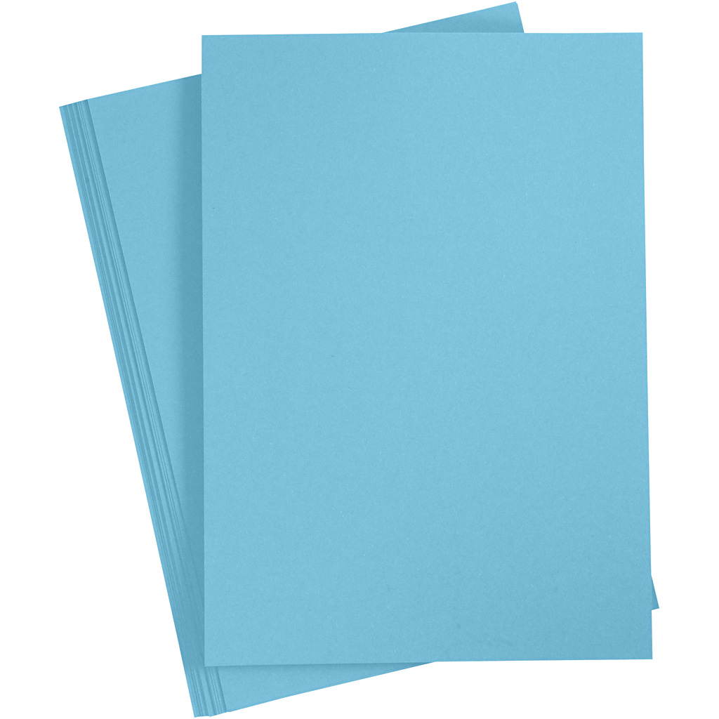 Hobby karton turquoise blauw 180gr A4 - 20 vellen