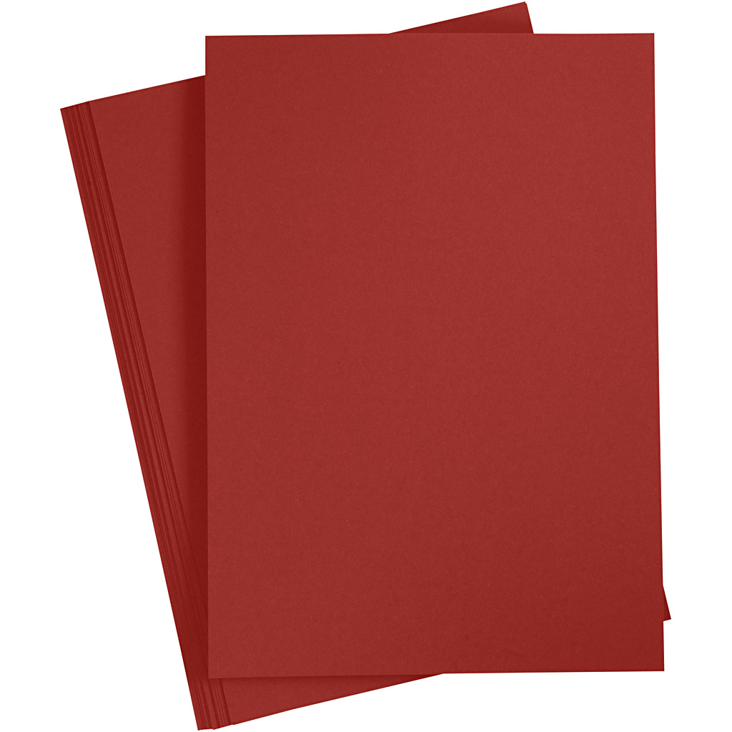 Knutsel basis karton bordeaux rood 180gr A4 - 20 vellen