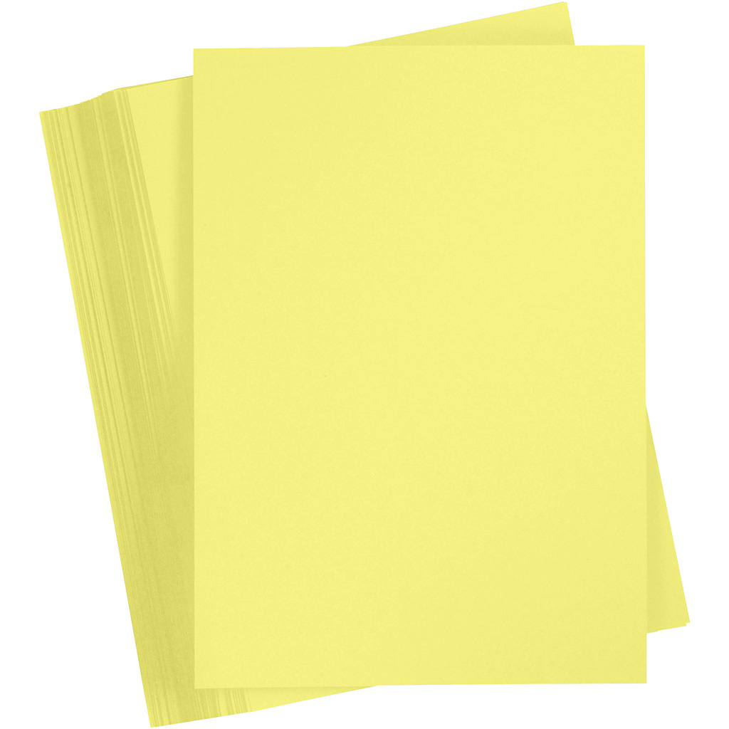 Knutsel basis karton licht geel 180gr A4 - 100 vellen