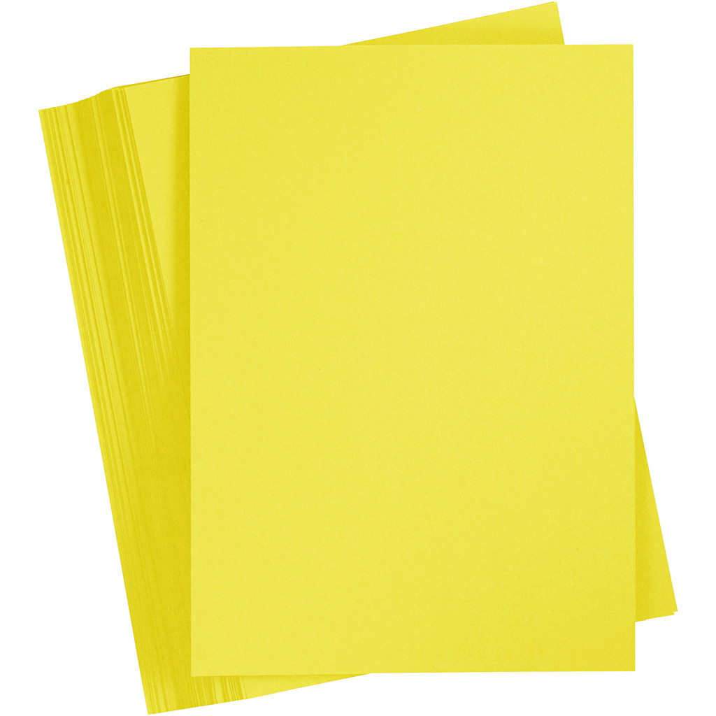 Knutsel basis karton geel 180gr A4 - 100 vellen