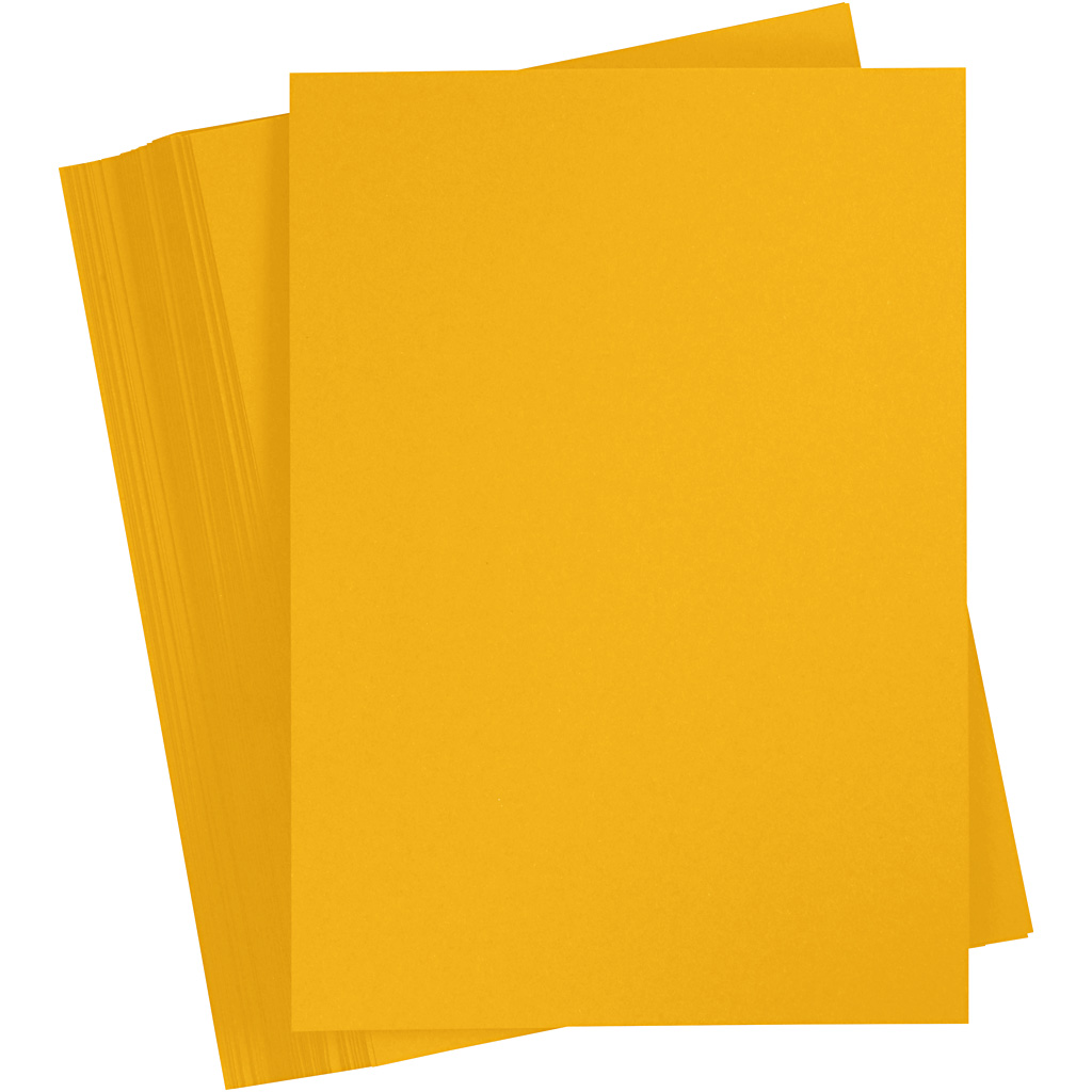 Knutsel basis karton oranje 180gr A4 - 100 vellen