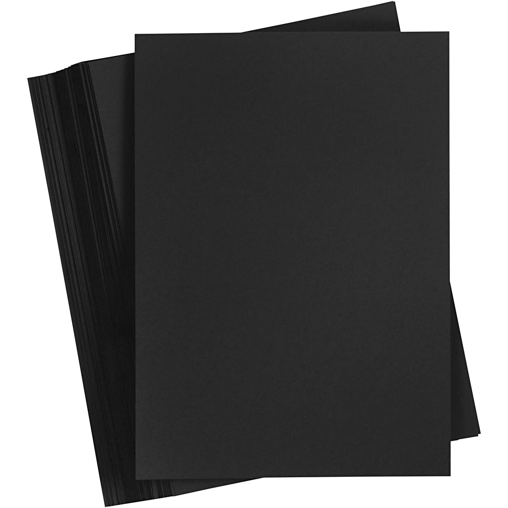 Hobby karton zwart 180gr 21x29cm A4 100 vellen