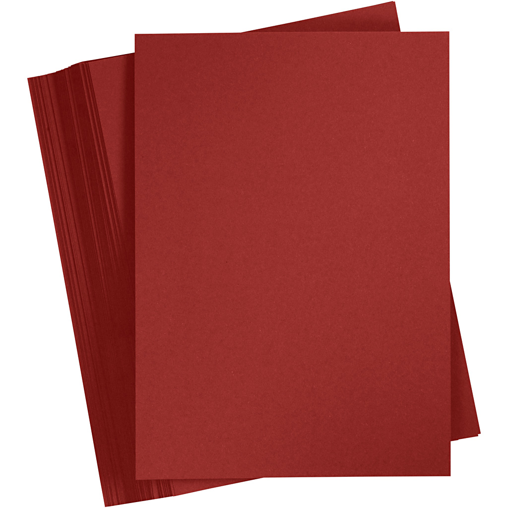 Knutsel karton bordeaux rood 180gr A4 - 100 vellen