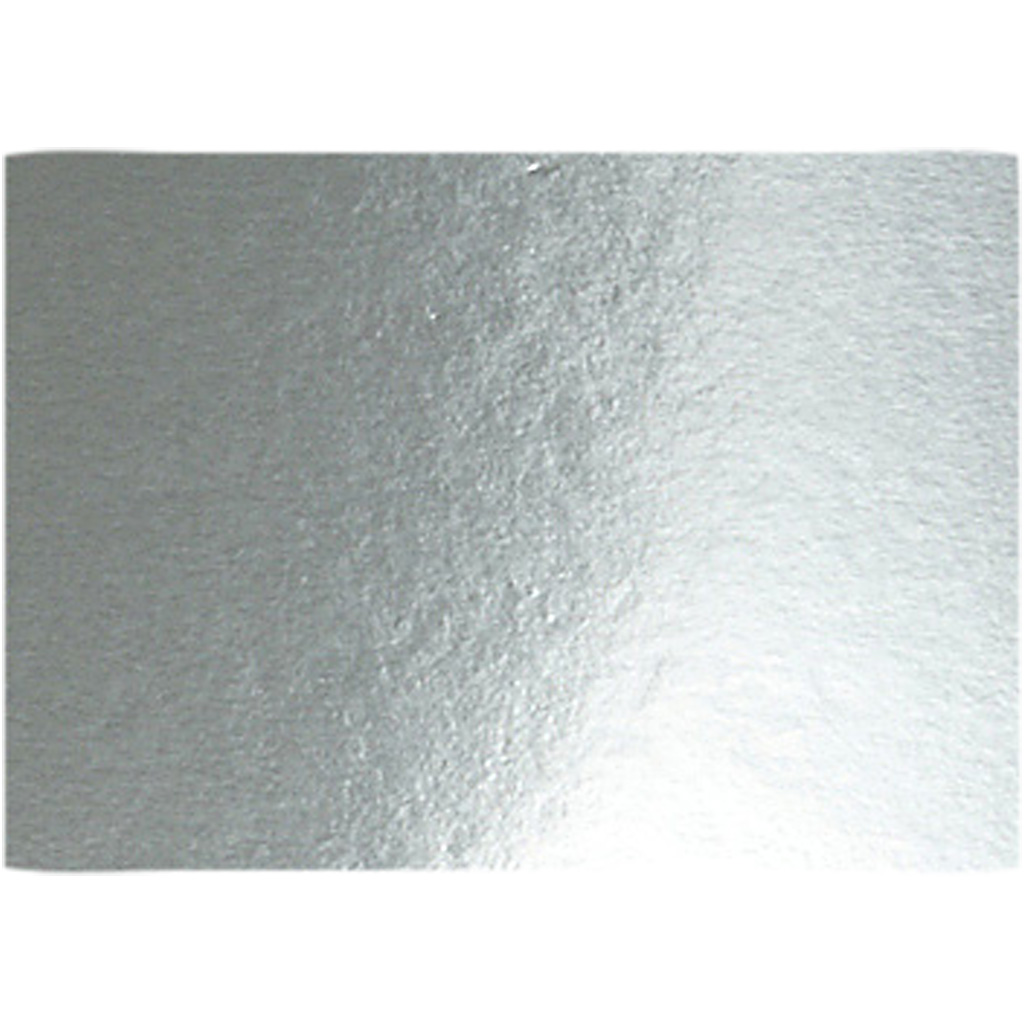 Metallic Folie hobbykarton zilver 280gr 21x29cm A4 10 vellen