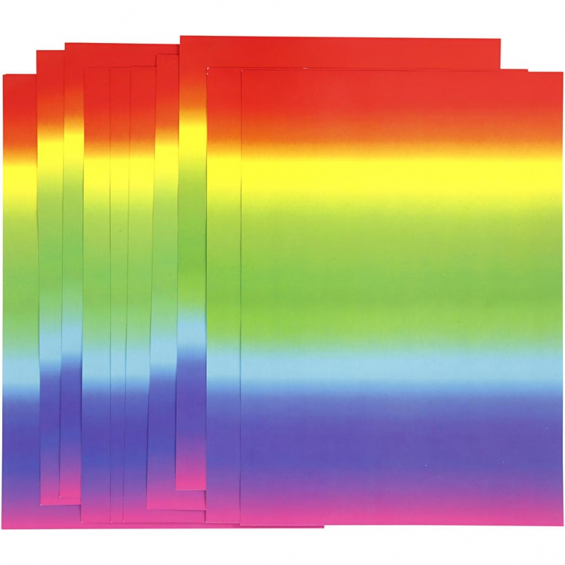 Design karton regenboog kleuren 180gr A4 - 100 vel