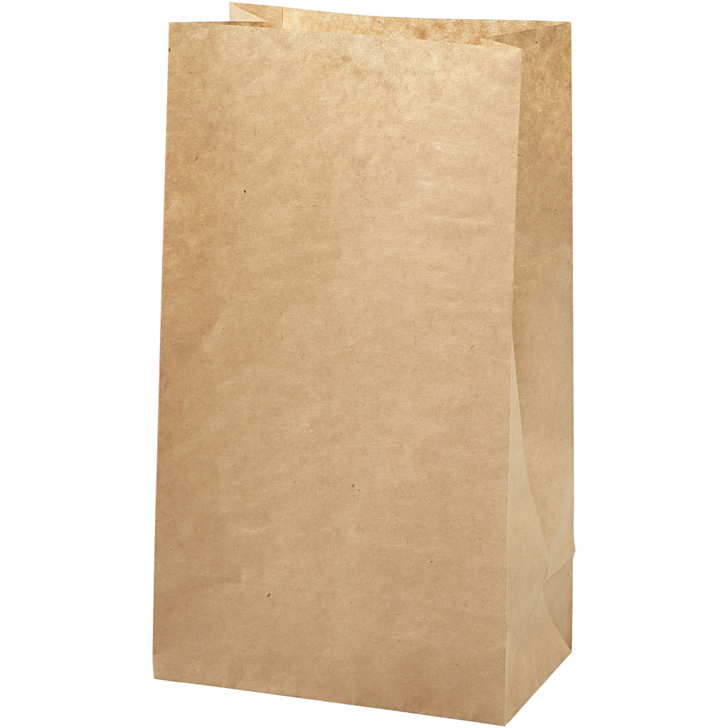 Kraft zakken met blokbodem bruin 27x15cm | 100 stuks