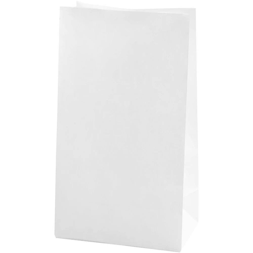 Witte blokbodem zakken 27x15cm | 100 stuks