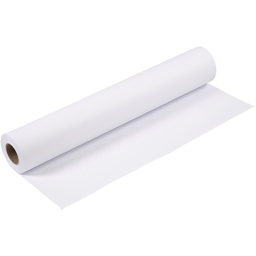Tekenpapier wit op rol 50 meter