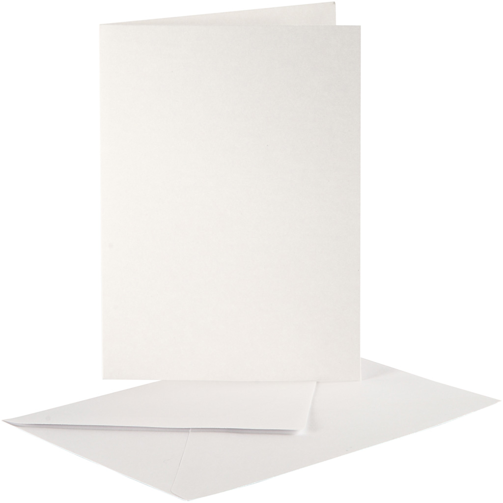 Crème kaarten parelmoer met envelop 10,5x15cm 10 sets