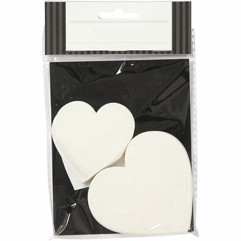 Blanco labels harten wit karton 240gr 6+8.5cm - 50 stuks