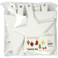 Kerst Ornamenten karton– 100 stuks wit
