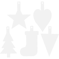 Kerst Ornamenten karton– 100 stuks wit