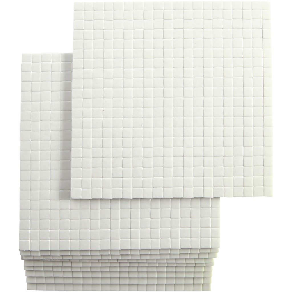 3D klevende foam pads blokjes 5mm dikte 3mm - 10 x 400 stuks