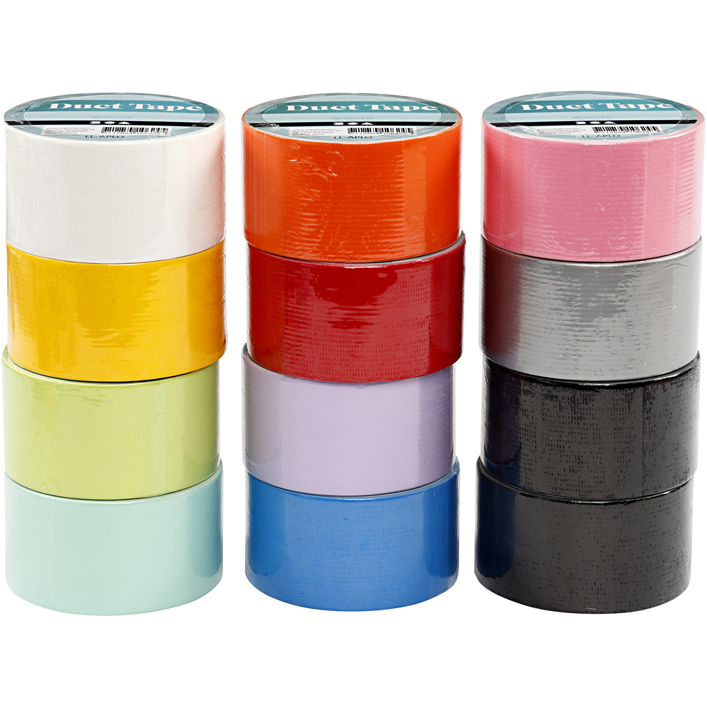Super sterk Duck tape kleuren mix 48mm - 12 x 5 meter