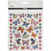 Stickers Bloemen en Vlinders vel 15x16,5 cm