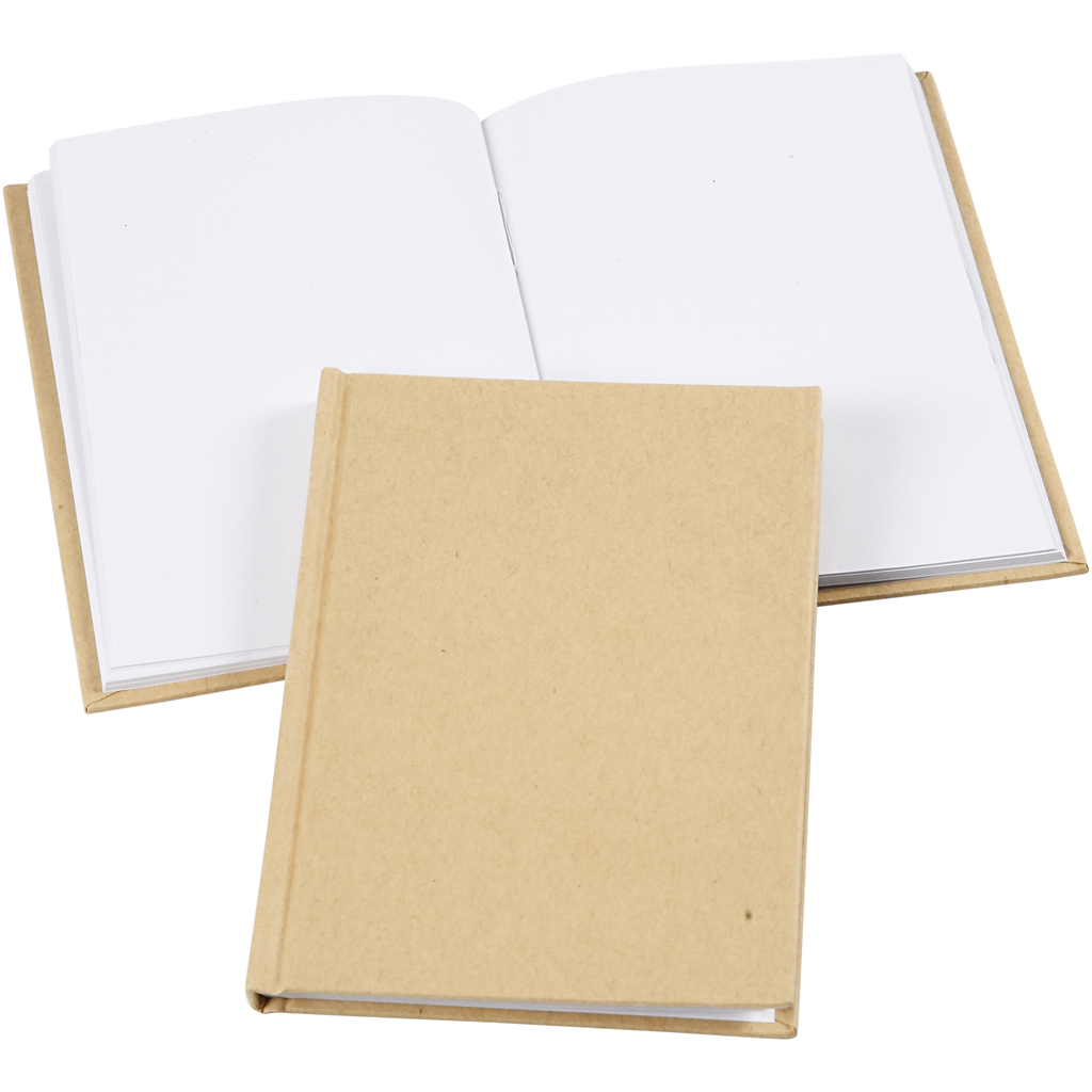 Notitieboekje kraft karton blanco A6 - 1 stuk
