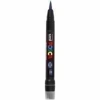 Uni Posca brush penseel stift blauw 1-10mm PCF350