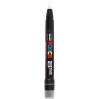 Uni Posca brush penseel stift wit 1-10mm PCF350